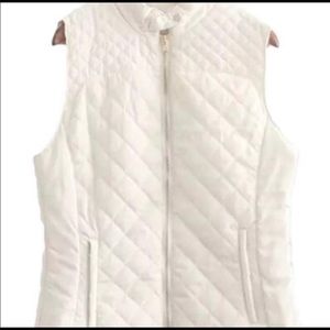 NWT cream vest. Perfect for winter weather. $47.95